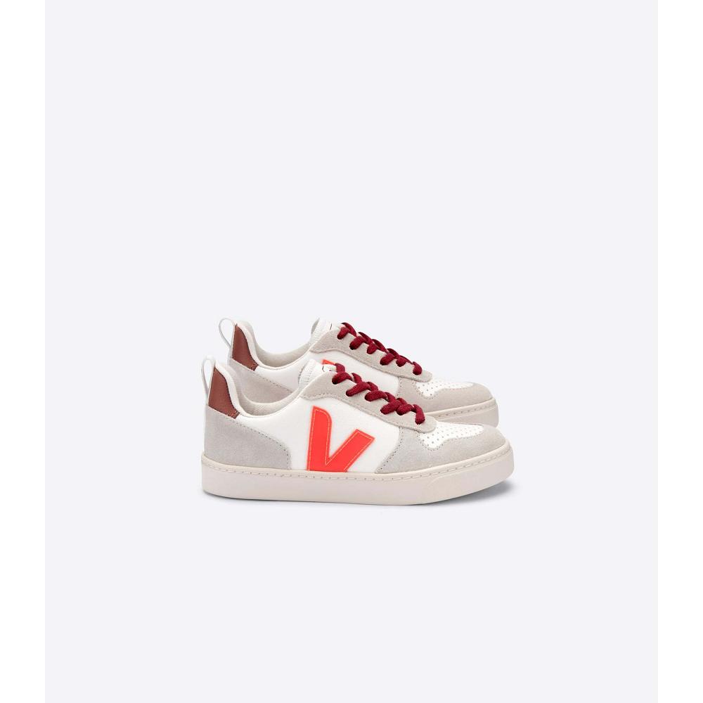 Veja V-10 BONTON Tenisky Detske White/Orange | SK 838UZG